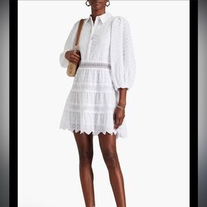NEW Alice + Olivia Blakesley Eyelet Shirt Dress
